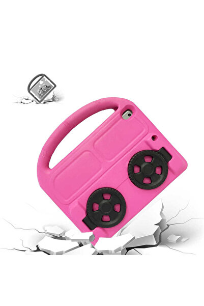 Noir318 iPad 10.2 (8th Generation) Compatible Zore Wheel Car Wheel Stand Tablet Eva Silicone Case-Purple