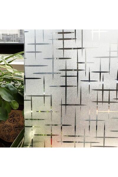 Örtücüm 45 Cm X 2 Metre Buzlu Statik Yapışkansız Kumlama Cam Folyo Ev Ofis Du...