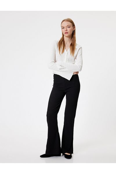 Koton Jambiere spaniole Pantaloni cu talie înaltă Skinny Fit