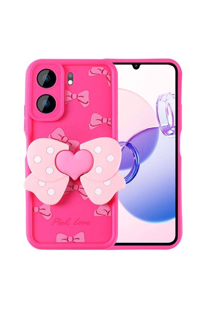 Techaks Xiaomi Redmi 13C Case with Camera Protection Figure Design Zore Kapya...