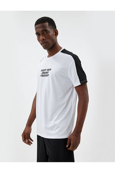 Koton Αθλητικό μπλουζάκι με κοντό μανίκι Crew Neck - Slogan Printed