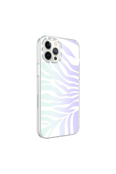 zore iPhone 12 Pro Compatible Zore M-Blue Patterned Case-Zebra No1
