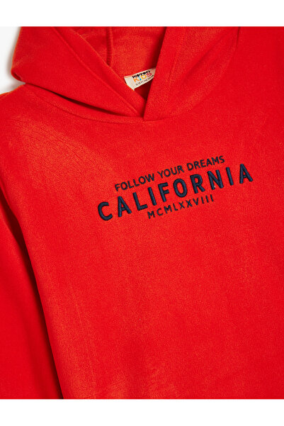 Koton Kapşonlu Sweatshirt Baskılı Uzun Kollu