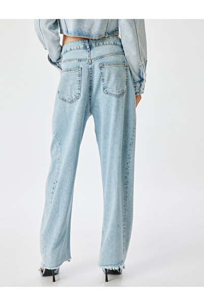 Koton Džíny na knoflíky na noze s vysokým pasem – balónkové džíny