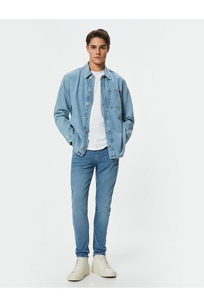 Koton Βαμβακερό τζιν με κουμπιά Skinny Fit - Michael Jean