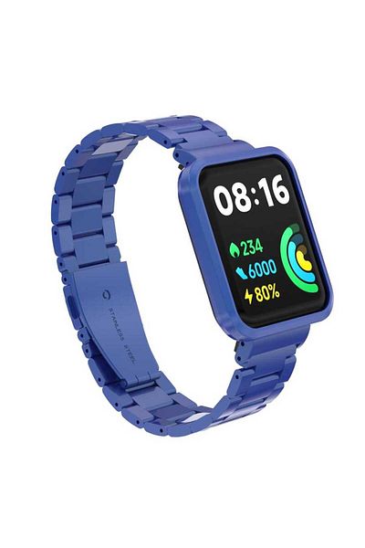 zore ساعة Xiaomi Redmi Watch 2 Lite متوافقة مع KRD-60 سوار معدني Zore - أزرق داكن