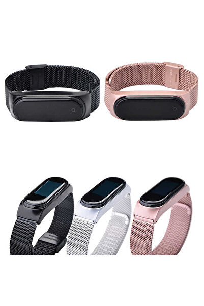zore Xiaomi Mi Band 4 Compatible Krd-06 Metal Zore Cord-Silver