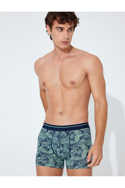 Koton Palm Tree Printed 3-Piece Boxer Set - Multi Color