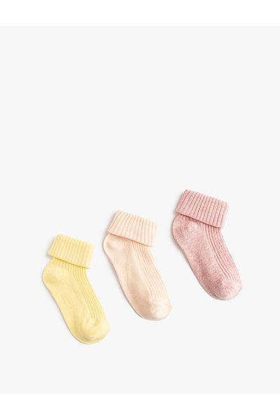 Koton Basic 3-Piece Cotton Socks Set