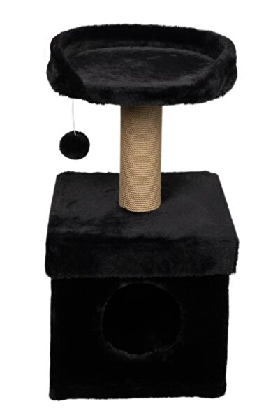 Dubex Black Cat Playhouse and Scratching Platform - 39X39X72 cm from Petshop