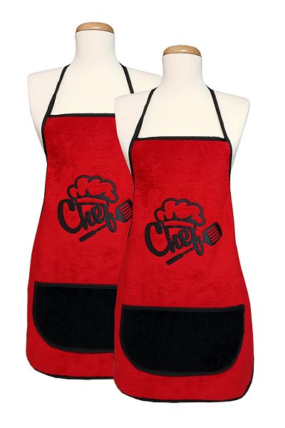 sevilya Wellsoft Double Pack Kitchen Apron with Pockets Liquid Proof Waterproof Kitchen Apron
