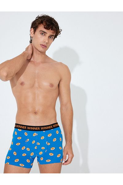 Koton 3-teiliges Boxerset mit Handball-Aufdruck – Slogan und mehrfarbig