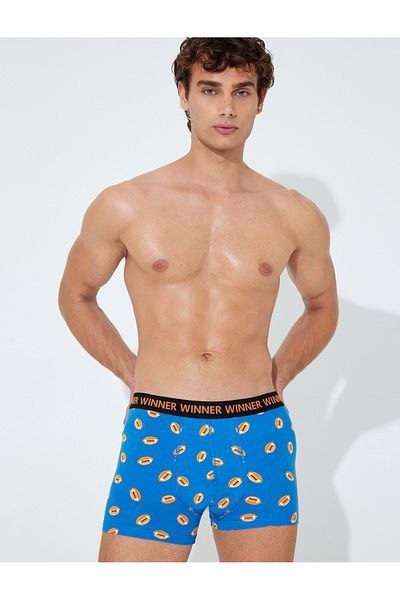 Koton 3-teiliges Boxerset mit Handball-Aufdruck – Slogan und mehrfarbig