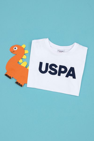 U.S. Polo Assn. Μπλουζάκι για αγόρι λευκό Basic Crew Neck 50279614 -VR013