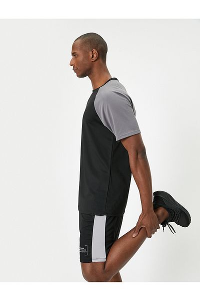 Koton Color Blocked Αθλητικό T-Shirt - Crew Neck, Raglan Sleeves