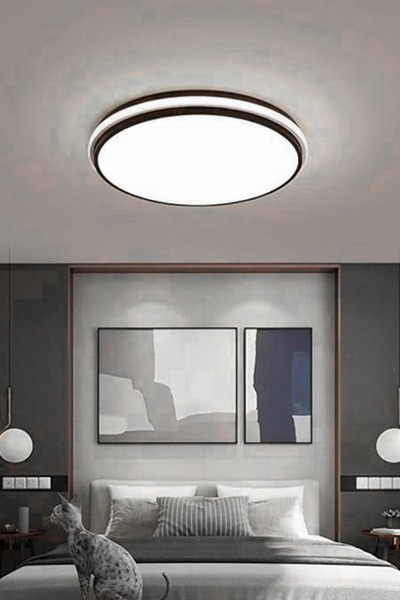 Lenart Lighting Satürn Model Yüksek Aydınlatmalı Yuvarlak Halka 3 Renk Aydınlatmalı Kumandalı Led Tavan Avize