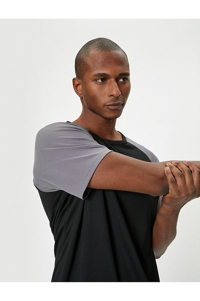 Koton Color Blocked Αθλητικό T-Shirt - Crew Neck, Raglan Sleeves