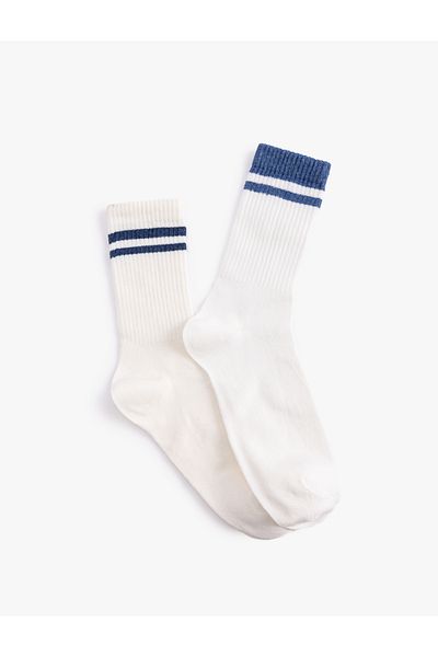 Koton Pachet de 2 șosete de tenis colorate - cu dungi