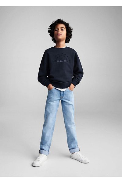 MANGO Kids Hanorac albastru închis pentru copii