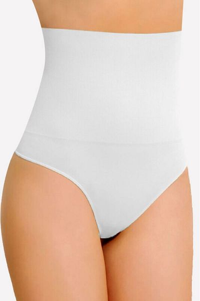Cooqpoo White Seamless Abdominal Corset - Size S-M-L-Xl String