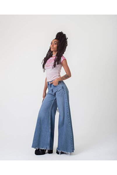 HAİHOLA Tear Detail Bellbottom Jean