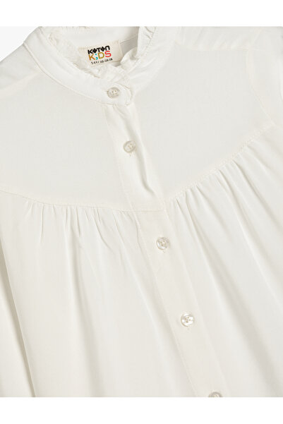 Koton Hosszú ujjú, álló galléros ing - fodros részlet