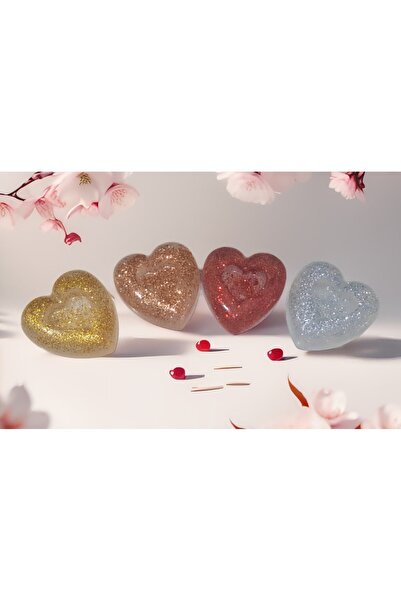 N NOXXO Kapı Kolu Stopu Duvar Eşya Koruyucu Stoper Tampon Yapışkanlı Bakır Simli Silikon Kalp El Emeği