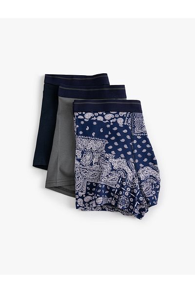 Koton Cotton 3-Piece Boxer Set - Printed and Multicolored