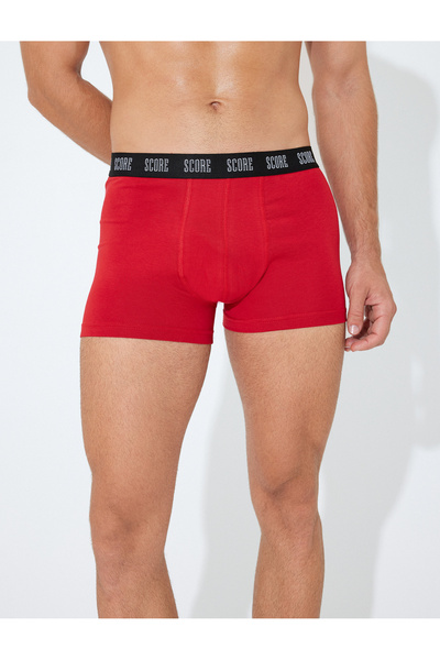 Koton Sports Printed Cotton 3-Piece Boxer Set