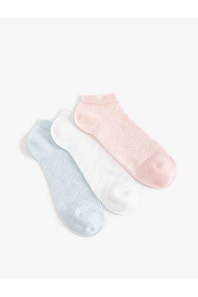 Koton Set of 3 Basic Colorful Booties Socks