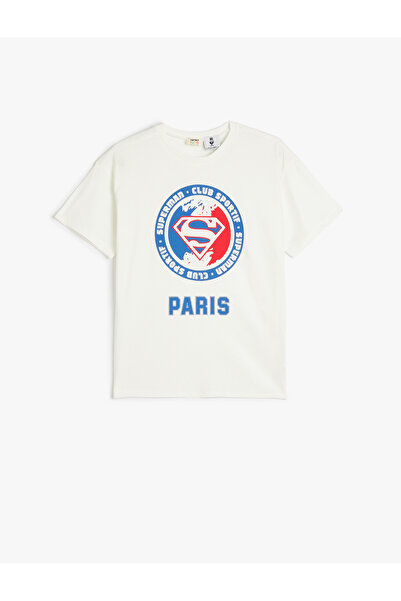 Koton T-Shirt Superman Printed Licensed Short Sleeve Cotton