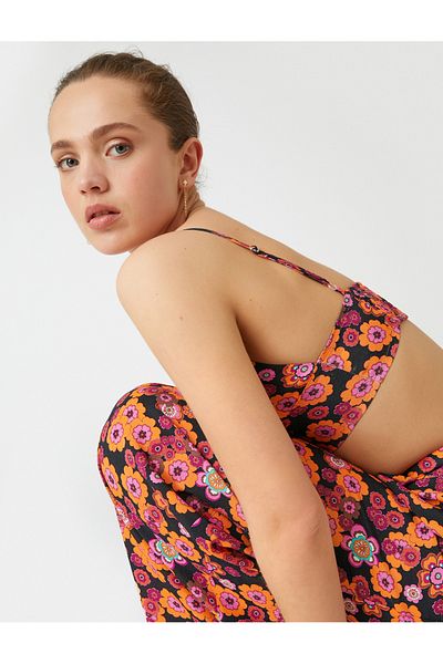 Koton Geblümtes Bustier mit Trägern