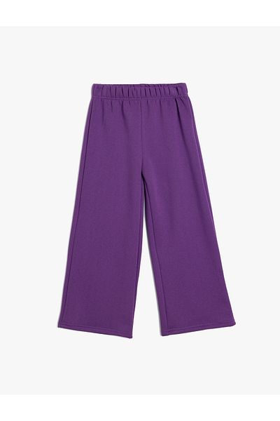 Koton Jogginghose mit weitem Bein und elastischer Taille