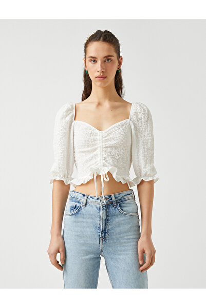 Koton Kurze, geraffte Bluse