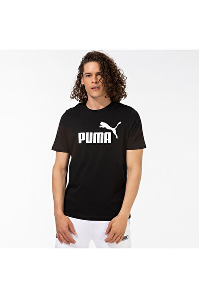 Puma ESS Логотип Чоловіча чорна футболка з круглим вирізом