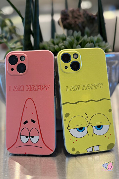 CaseMood İphone 13/14 Uyumlu Süngerbob & Patrick Telefon Sevgili Çift Kılıfı ...
