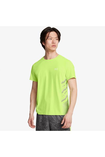 Under Armour تي شيرت رجالي للجري باللون الأخضر - رسم Launch Elite، 1376518 -304