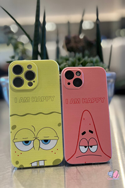 CaseMood İphone 13 Pro Uyumlu SüngerBob & Patrick Telefon Sevgili Çift Kılıfı...