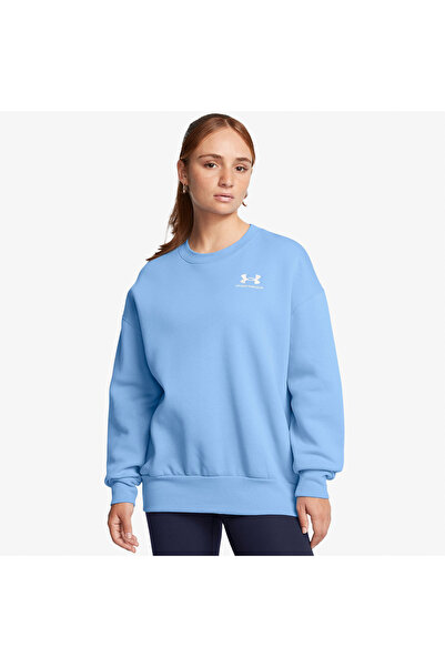 Under Armour 1379475 Essential Flc Os Crew Sweat Açık Mavi Kadın Sweatshirt