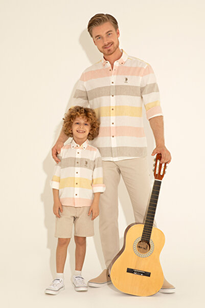 U.S. Polo Assn. Erkek Haki Uzun Kollu Gömlek 50283667-VR027