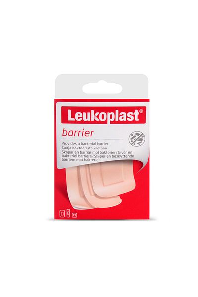 Leukoplast حاجز Leukplast 22x72 مم (8 قطع)، 38x63 مم (8 قطع)38x38 ملم (4 قطع)يار باند