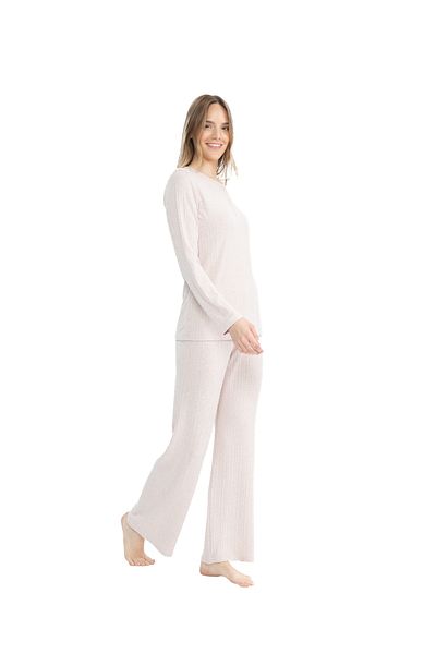 U.S. Polo Assn. Us Polo Assn. Women's Placket Collar Wide Leg Pajama Set 11025K.Z1.Eta7.Gr1.Ou2.P9.023Lkekm