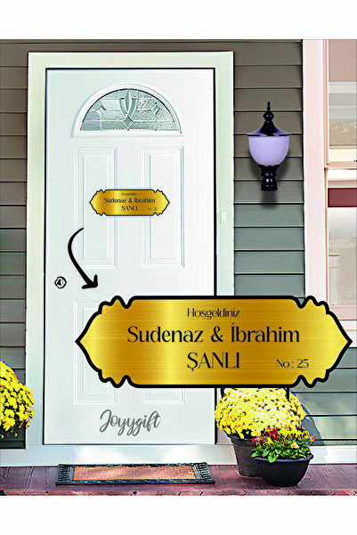 Joyygift Plexi Kapı İsimliği, Gold & Gümüş Kapı Numarası, Posta Kutusu İsimliği