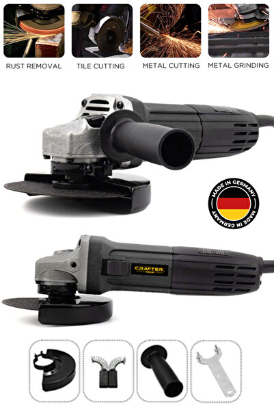 CRAFTERTOOLS Germany 1020W 125mm Metal Şanzuman Devir Ayarlı Avuç Içi Taşlama...