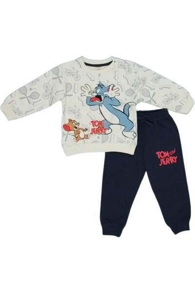 DECO Tom ve Jerry Baskılı 2'li Erkek Alt-Üst Takım