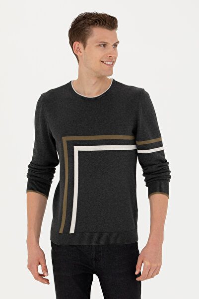 U.S. Polo Assn. Men's Anthracite Melange Sweater 50277121-Vr081