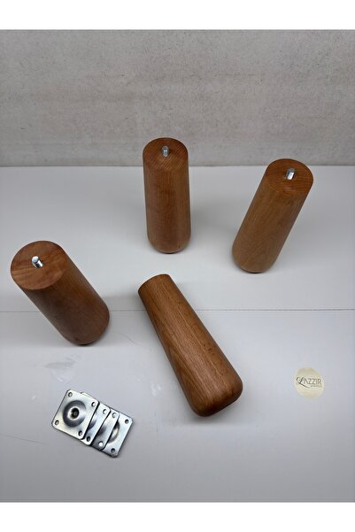 lazzir handle Picior picătură din lemn 7 cm diametru 19 cm înălțime - set de 4 picioare, inclusiv dispozitiv de montare