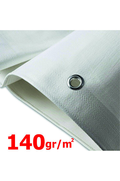 DİWWA 10x10 Metre Kalın Beyaz Su Geçirmez Pullu Çadır Branda Tente Yağmurluk Gölgelik