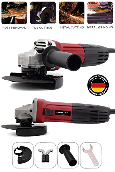 CRAFTERTOOLS Germany 1020W 125mm Metal Şanzuman Devir Ayarlı Avuç Içi Taşlama...