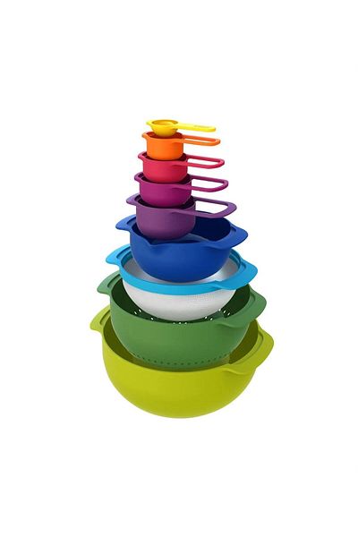 Joseph Joseph Nest 9 Plus - Multi-Colored Mixing Bowl Set